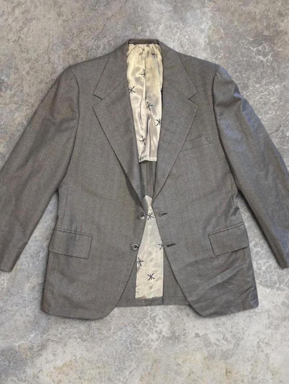 Vintage Grey/Blue Wool Pattern Blazer Sz 42 | USA | Paisley Line | Kuppenheimer